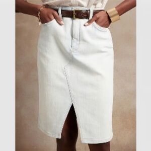 Banana Republic stretch denim skirt light wash 10